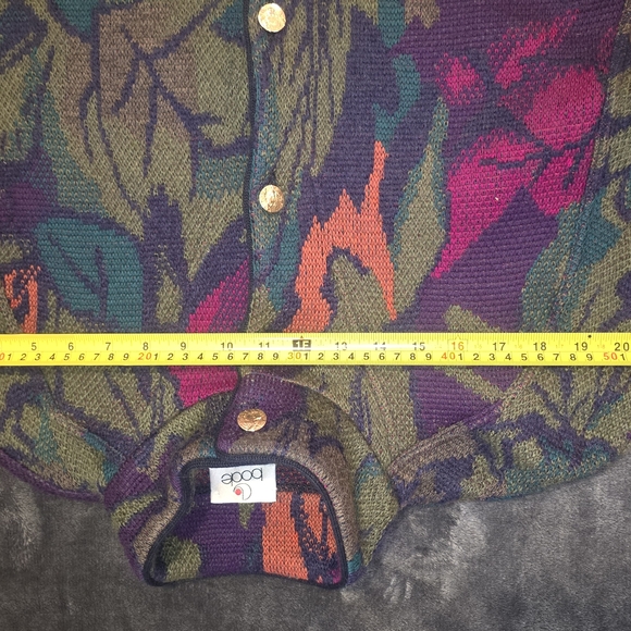 Bode Mohair Wool Blend Knit Jacket Tapestry Button Front GR 40 US M - Picture 10 of 11